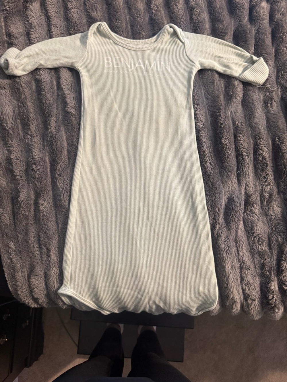 Caden Lane Bamboo Baby Gown 0–3 Months Personalized “Benjamin” Sleep Gown